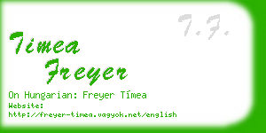 timea freyer business card